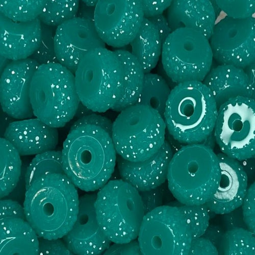 12MM RESIN RHINESTONE SPACER SEAWEED #24 (1ct)