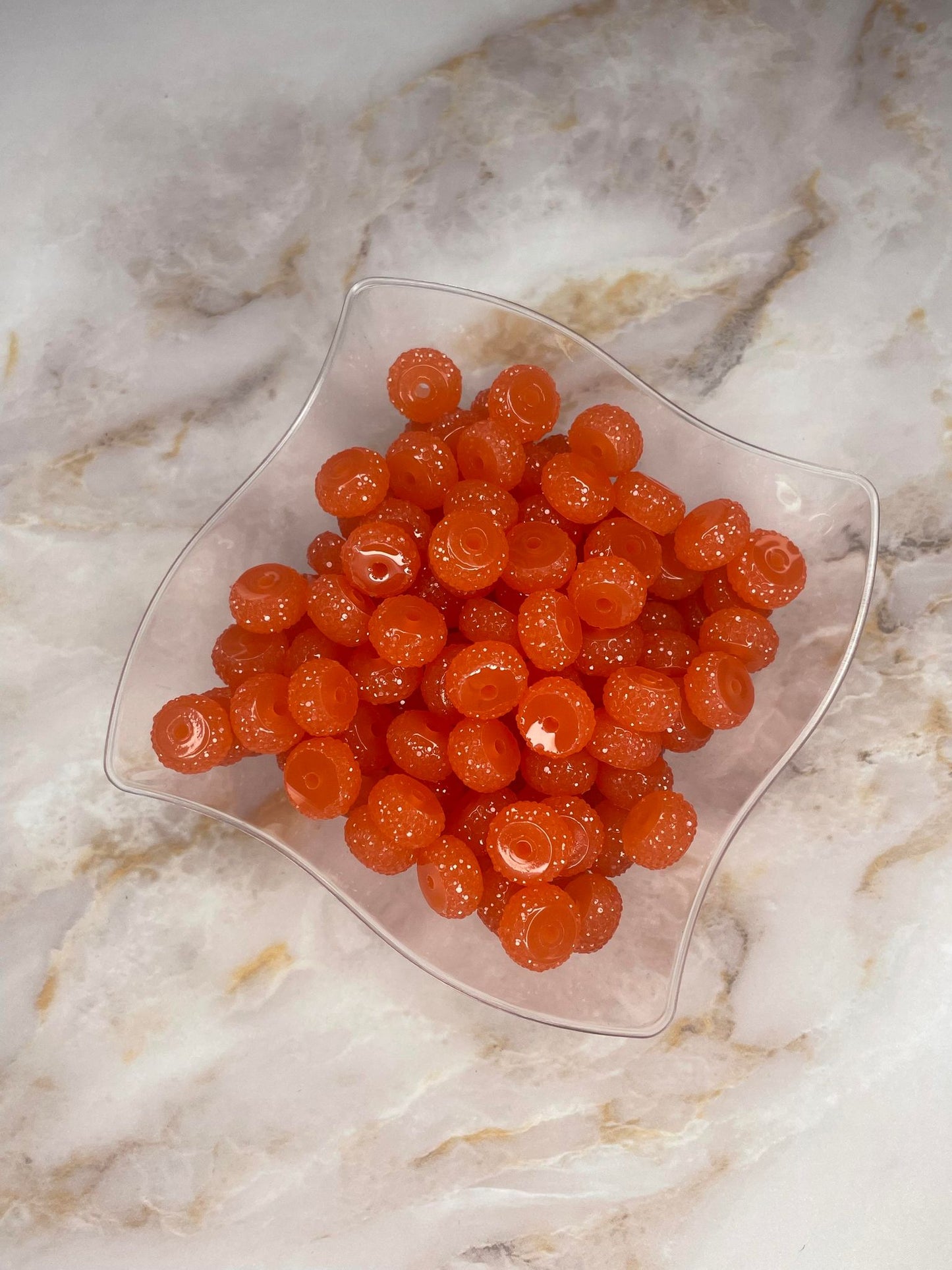 12MM RESIN RHINESTONE SPACER GRAPEFRUIT #10 (EACH)