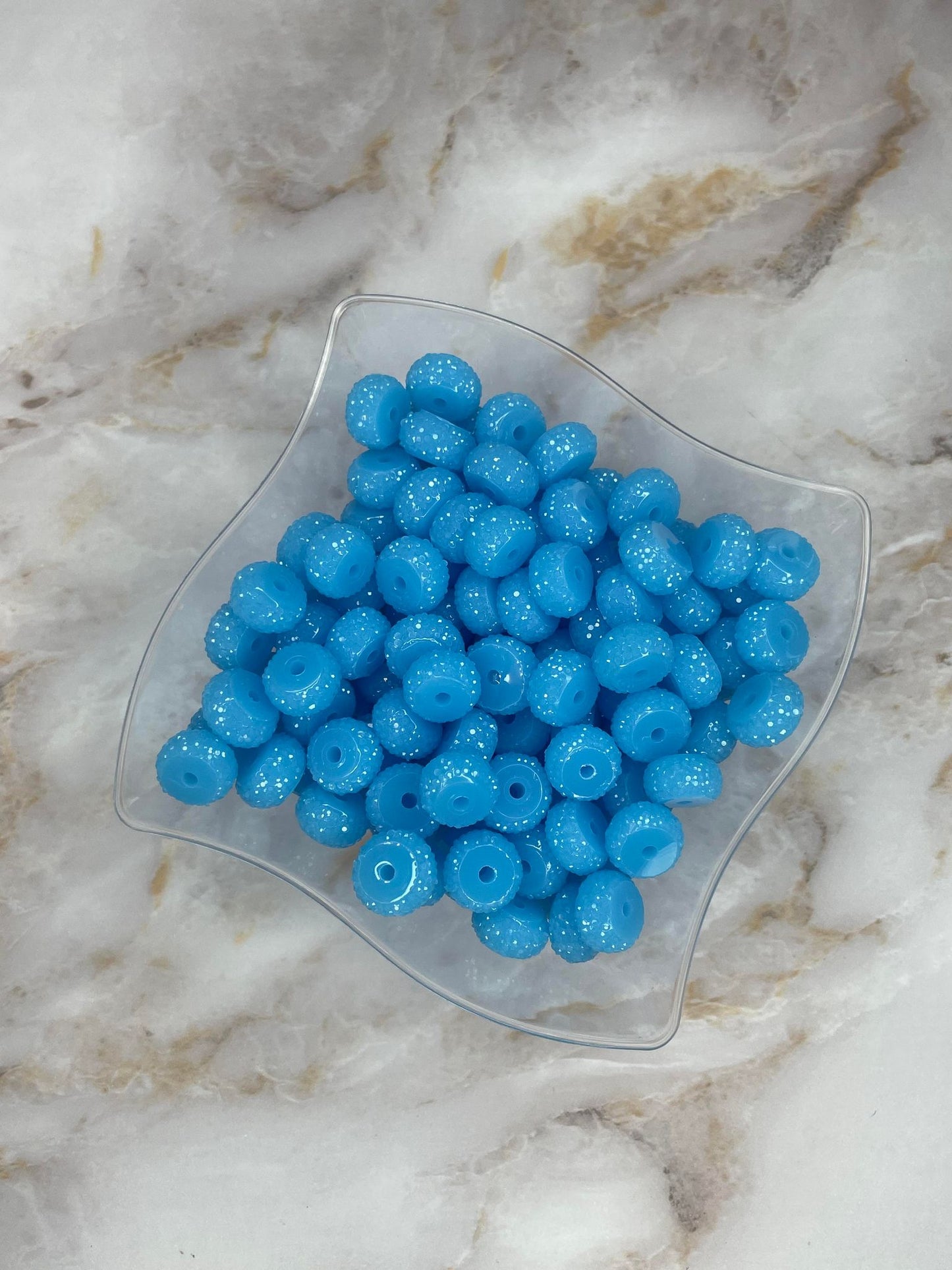 12MM RESIN RHINESTONE SPACER TARHEEL BLUE #18 (EACH)