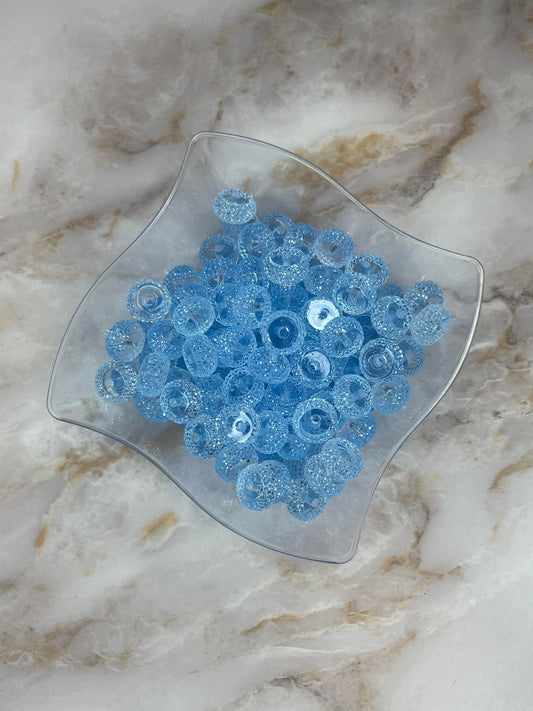 12MM RESIN RHINESTONE SPACER TRANSPARENT FROZEN #29 (EACH)