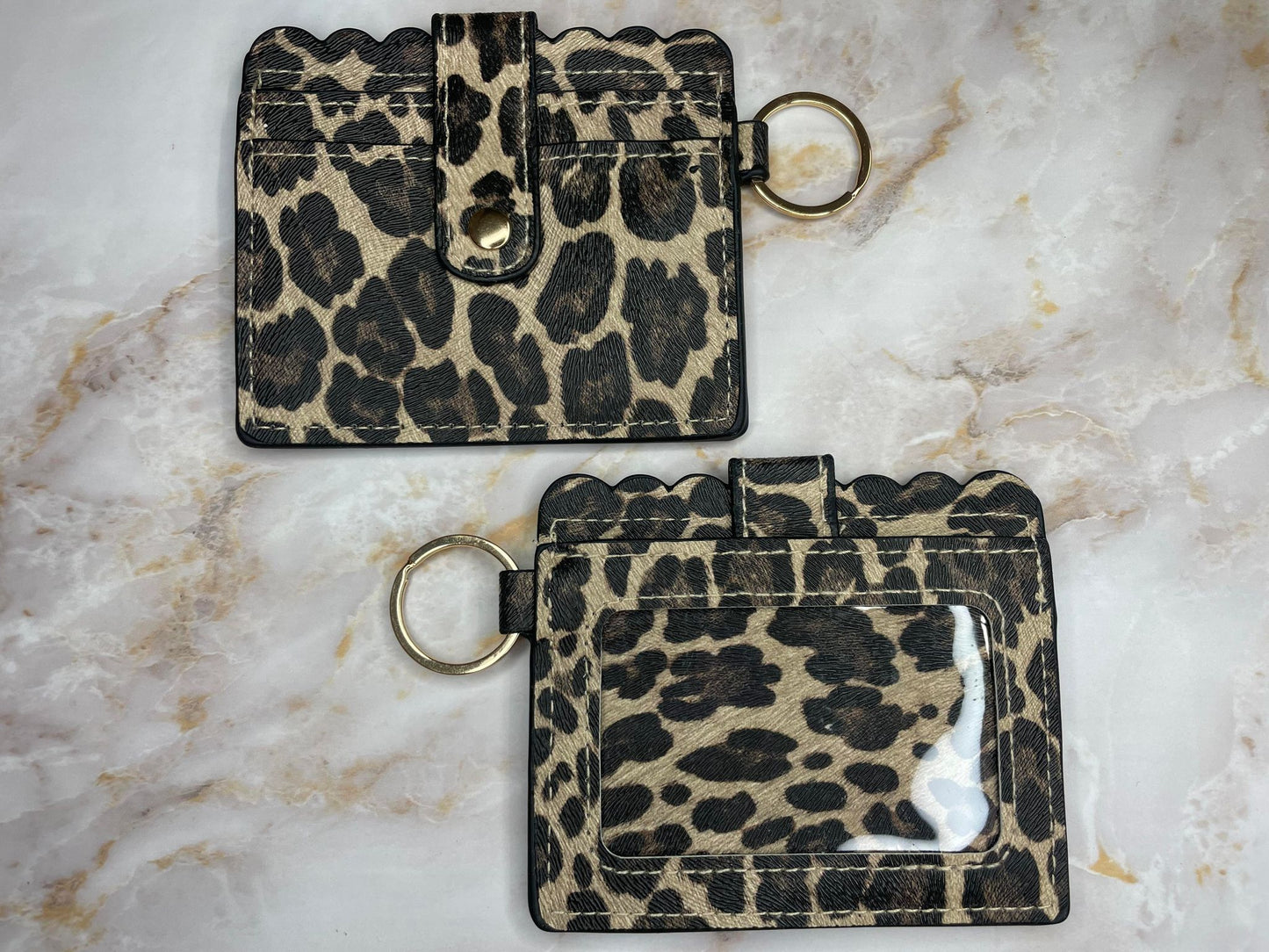 LEATHER KEYCHAIN WALLET BOLD LEOPARD