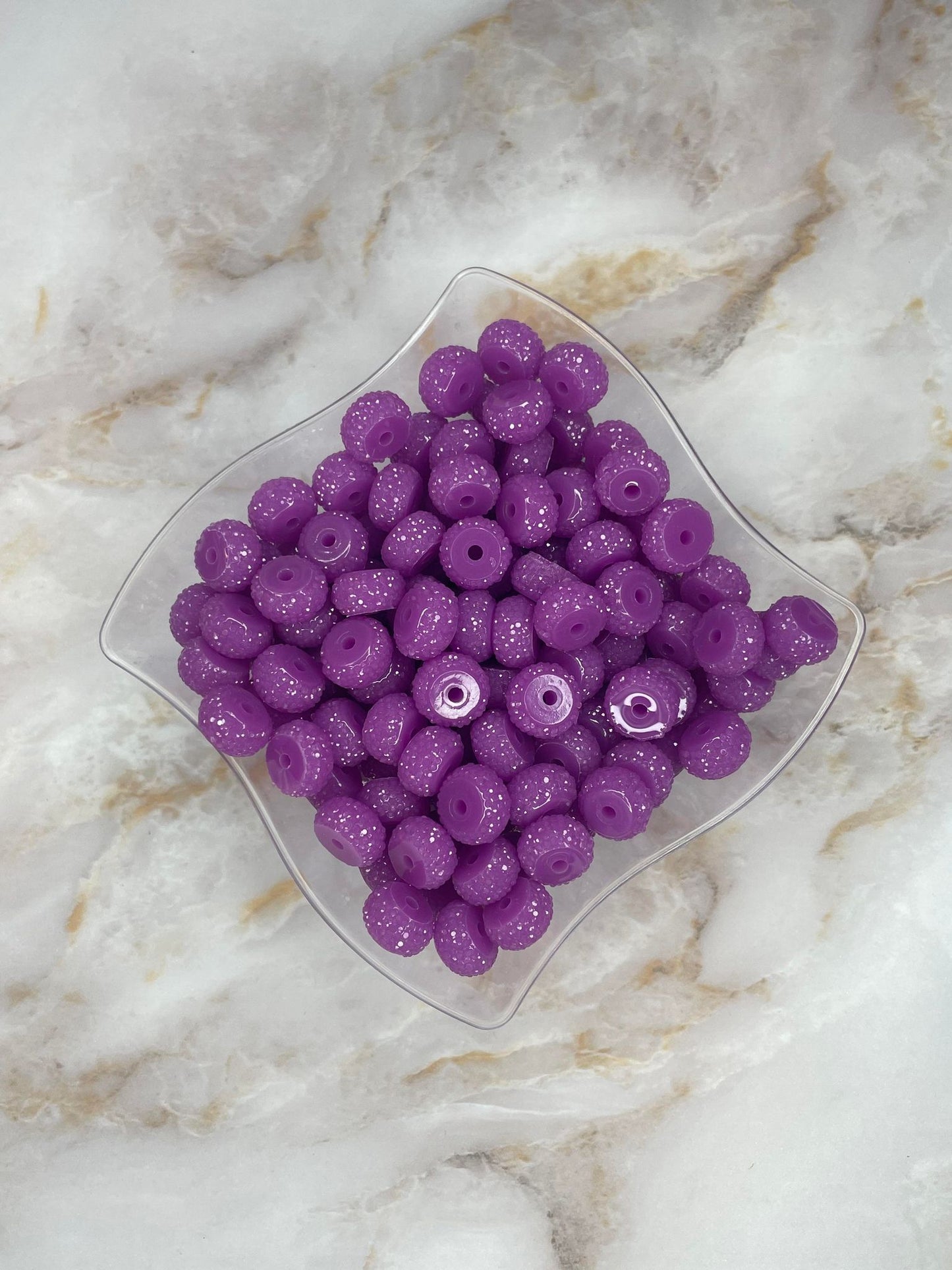 12MM RESIN RHINESTONE SPACER GRAPE #16 (EACH)