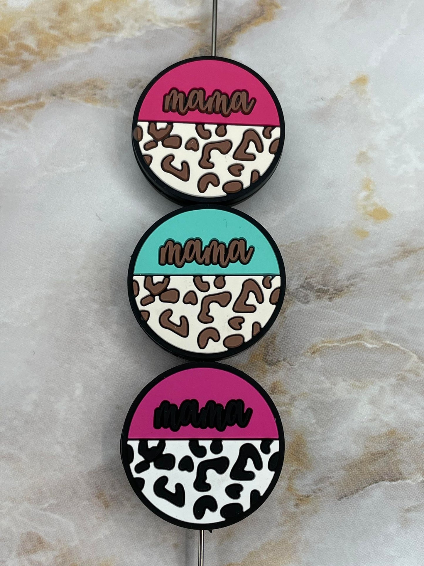 MAMA LEOPARD ROUND SILICONE FOCAL