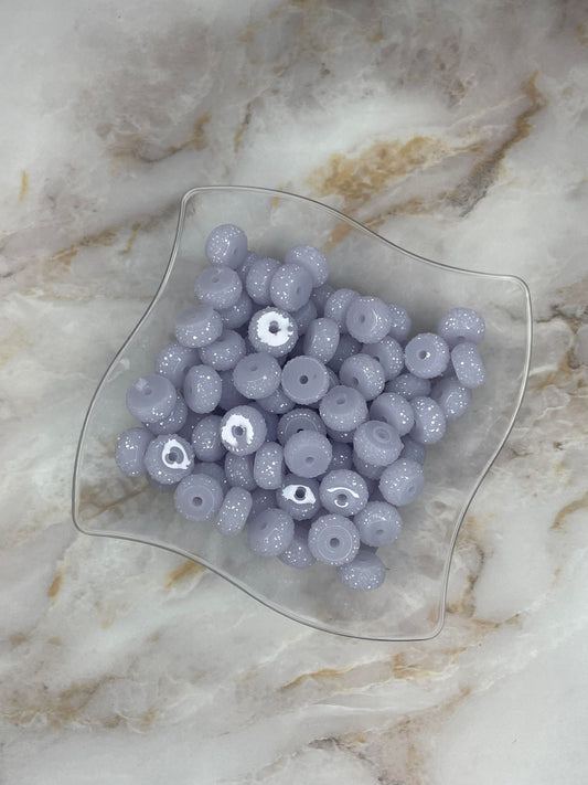 12MM RESIN RHINESTONE SPACER MORNING FOG #21 (EACH)