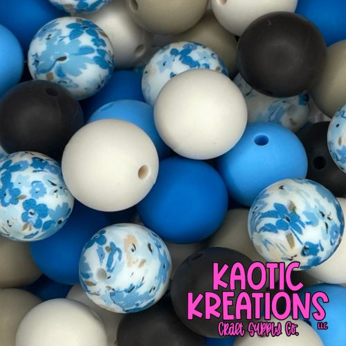 *KAELANN'S KREATION* 15MM SILICONE BEAD MIX #106 (24ct)