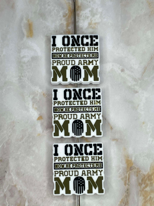 PROUD ARMY MOM SILICONE FOCAL