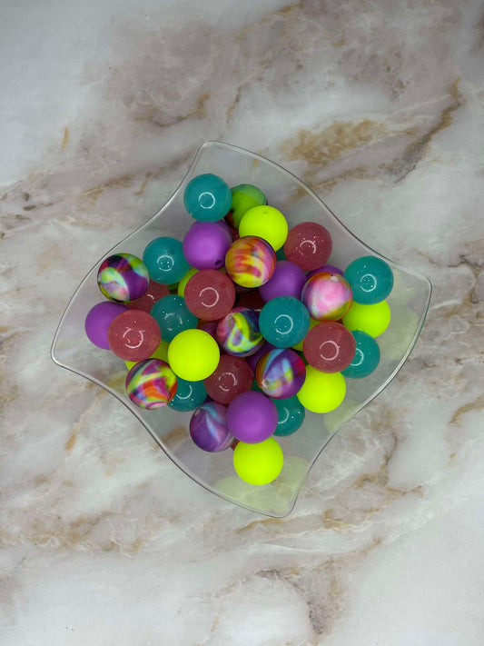 *KAELANN'S KREATION* 15MM SILICONE BEAD MIX #112 (24ct)