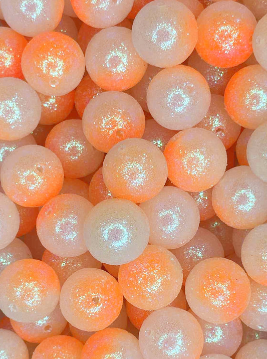 SUGAR SHIMMER ACRYLIC BEAD ORANGE OMBRE (1ct)
