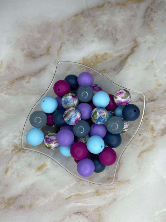 *KAELANN'S KREATION* 15MM SILICONE BEAD MIX #110 (24ct)