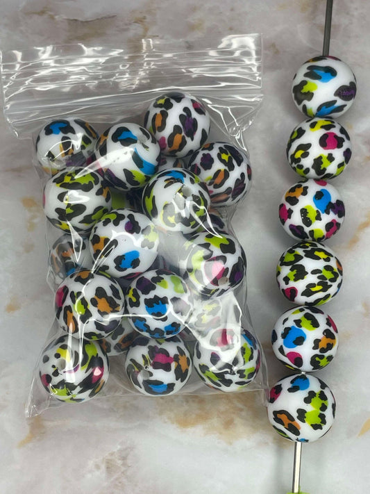 WHOLESALE - P7 COLORFUL LEOPARD 15MM PRINT 20 PACK