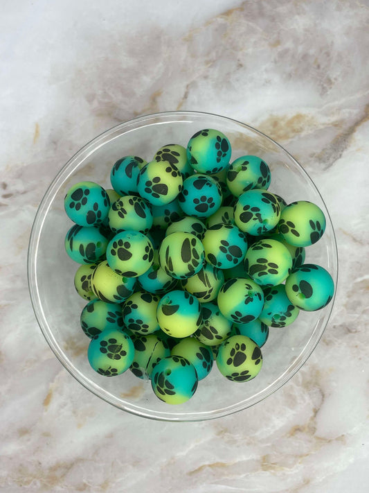 P546 KEY LIME PAW PRINTS 15MM PRINT