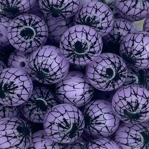 P551 SPIDER WEB PURPLE GLOW 15MM PRINT (1ct)
