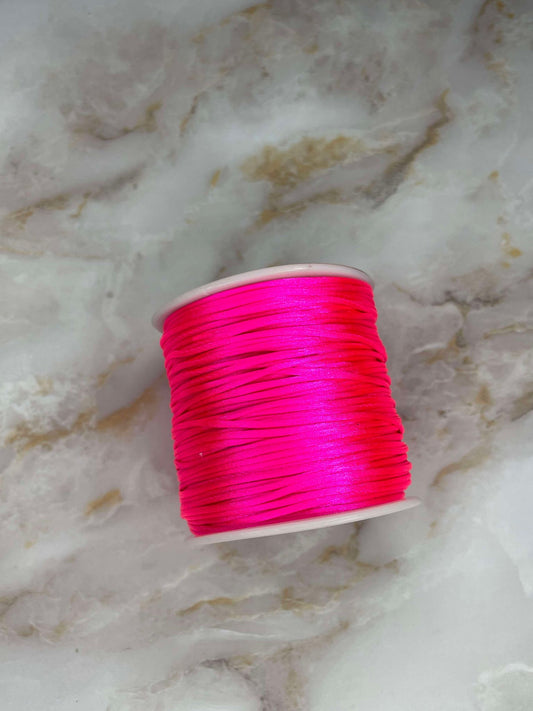 1.5MM NYLON CORD 80M ROLL - HOT PINK