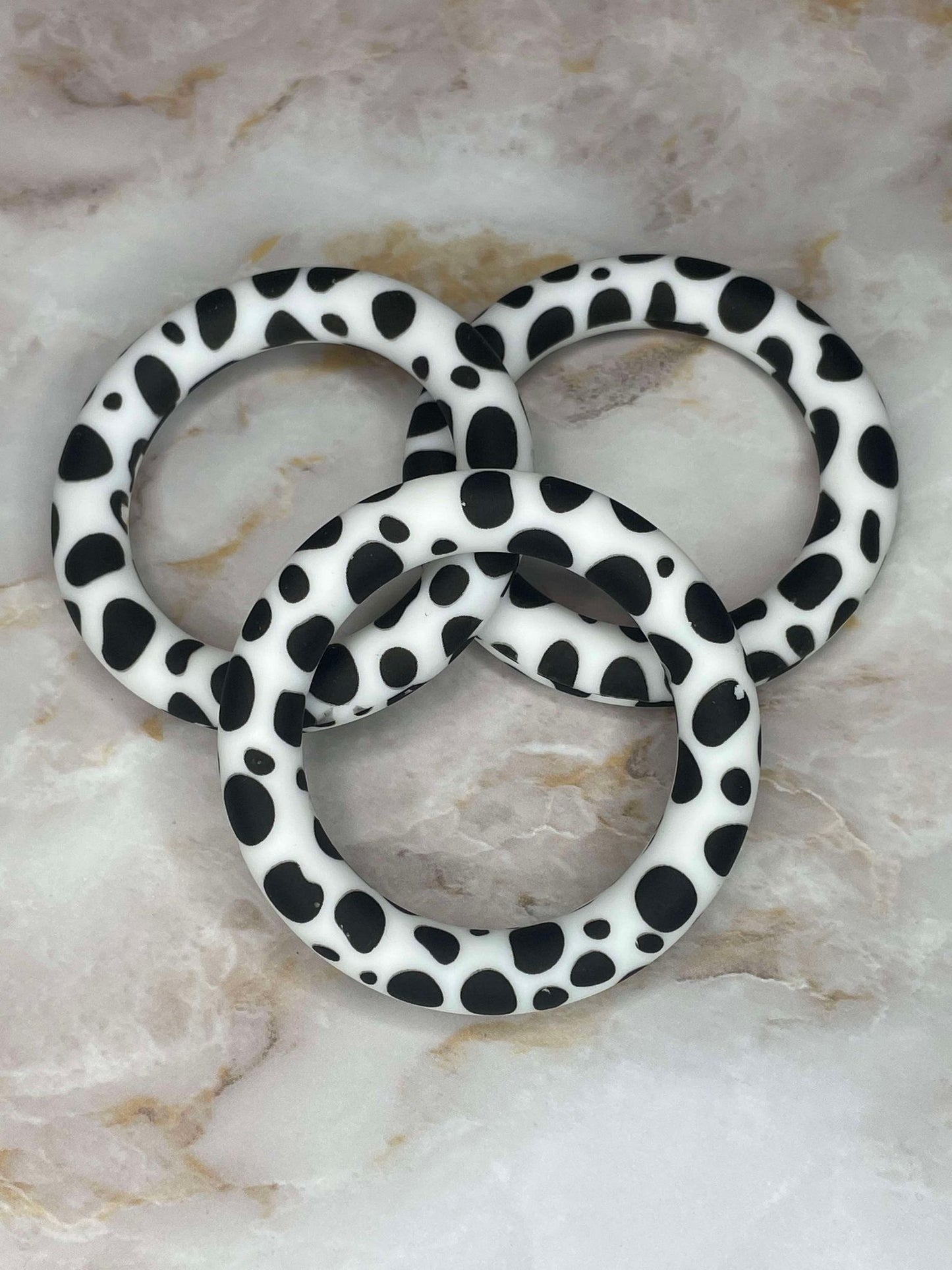 65MM SILICONE RING DALMATION