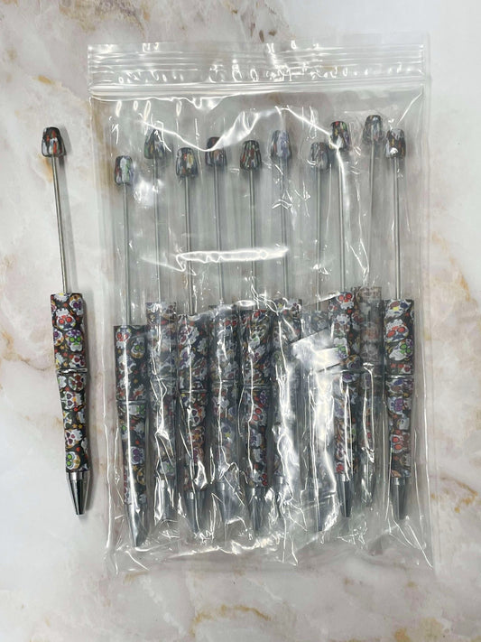 WHOLESALE - SUGAR SKULL BEADABLE PEN 10 PACK