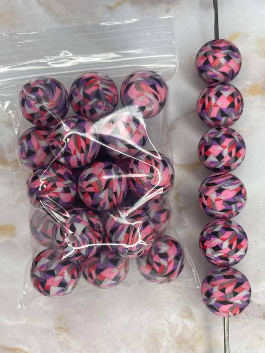 WHOLESALE - P271 GEOMETRIC 15MM PRINT 20 PACK