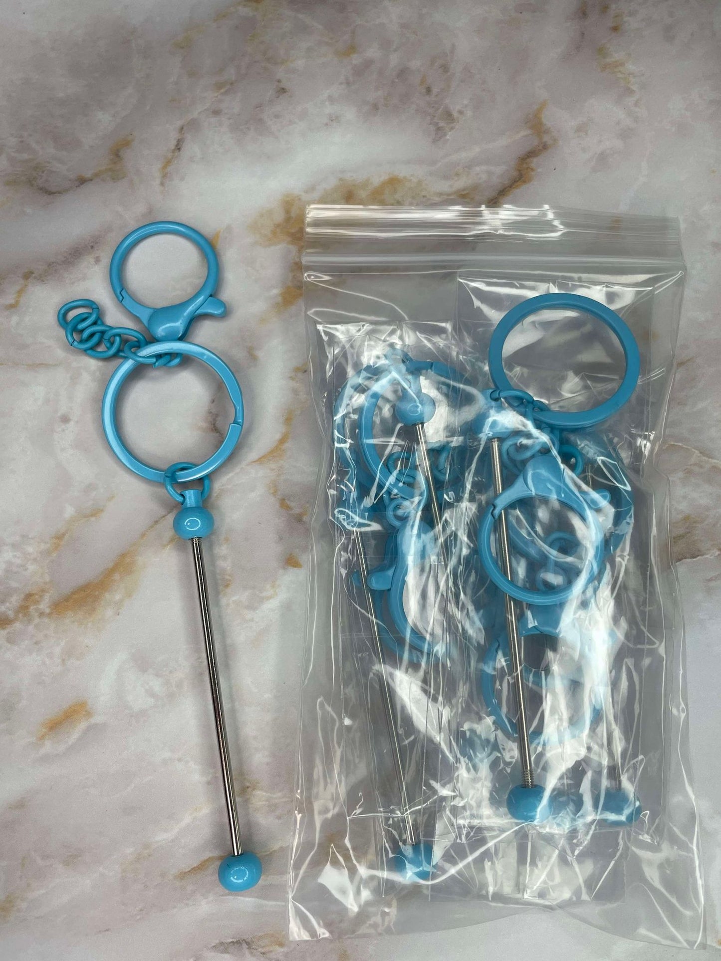 WHOLESALE - AQUA KEYCHAIN BAR 5 PACK