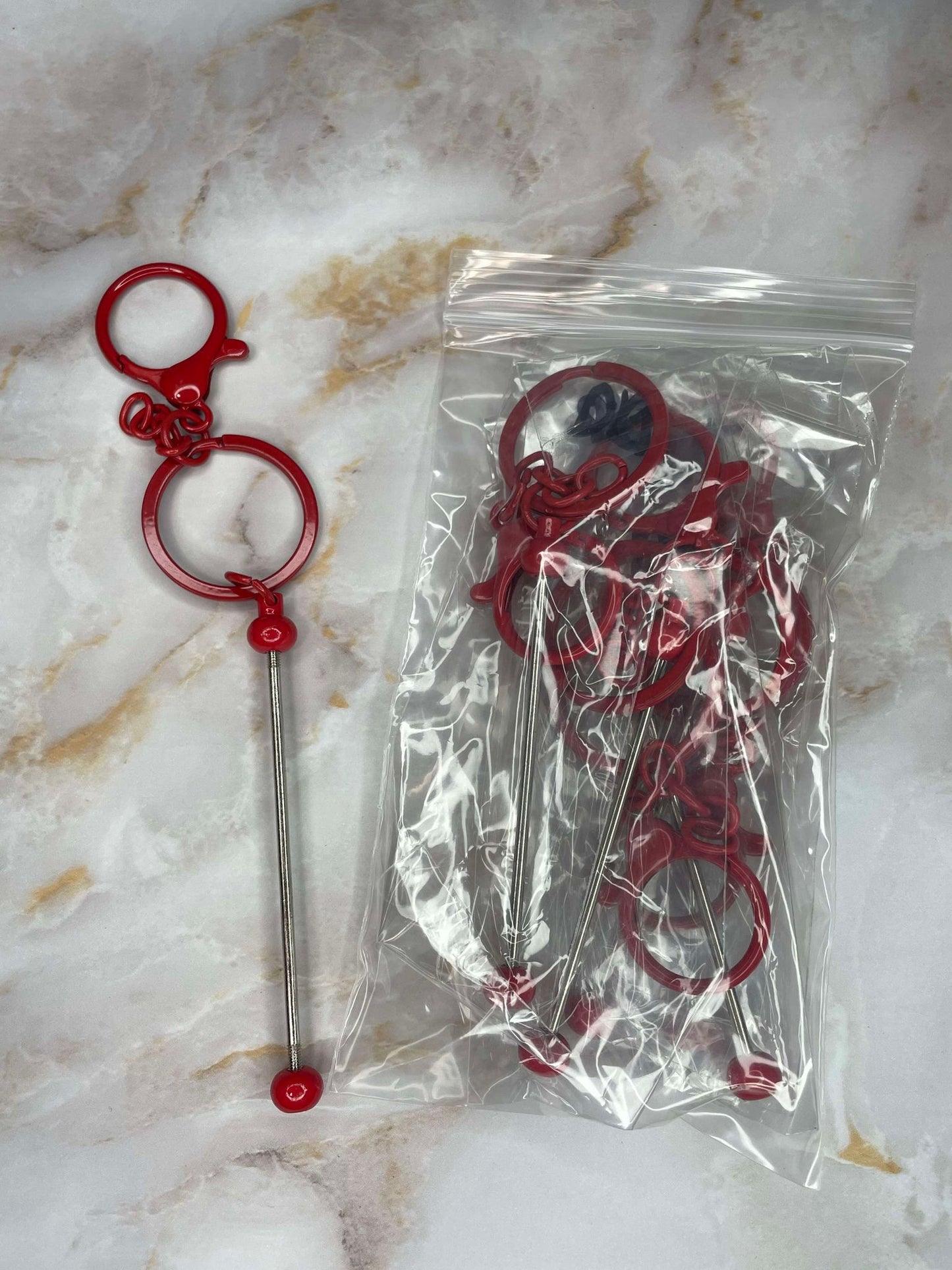 WHOLESALE - DEEP RED KEYCHAIN BAR 5 PACK