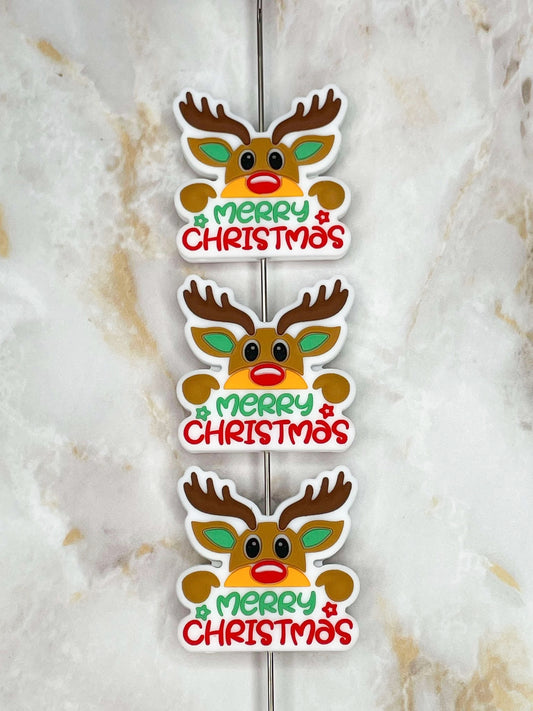 MERRY CHRISTMAS REINDEER SILICONE FOCAL B5