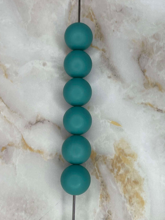 WHOLESALE - #164 CARIBBEAN TURQUOISE 15MM SOLID 20 PACK