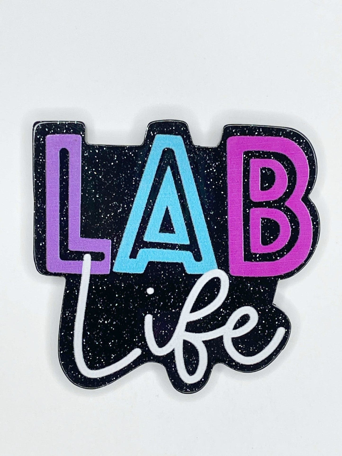 FLATBACK ACRYLIC LAB LIFE BLACK F33 (1ct)