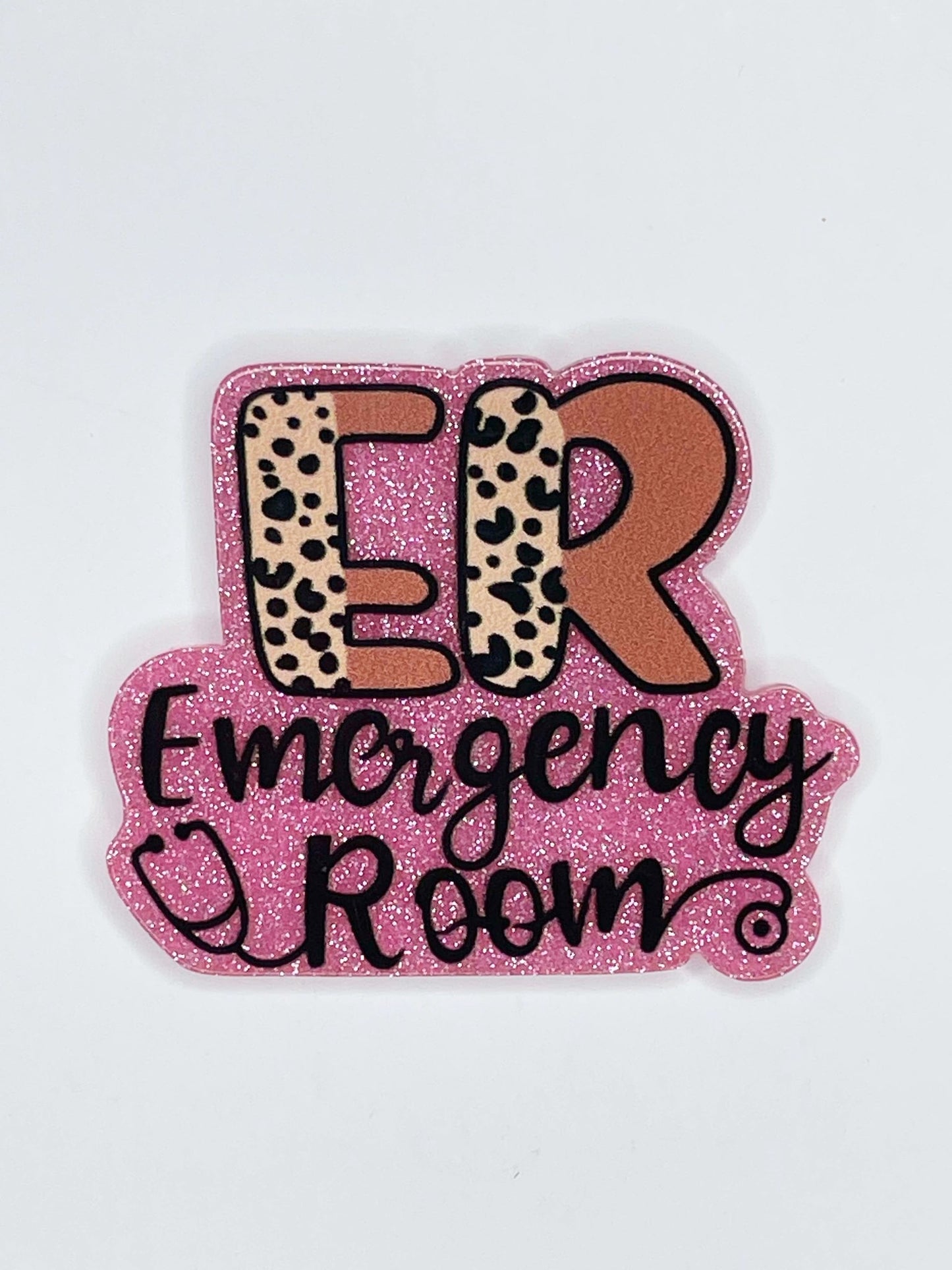 FLATBACK ACRYLIC EMERGENCY ROOM PINK F46