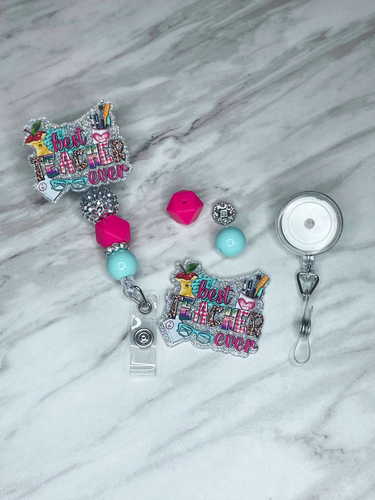 DIY BEADED BADGE REEL KIT #4