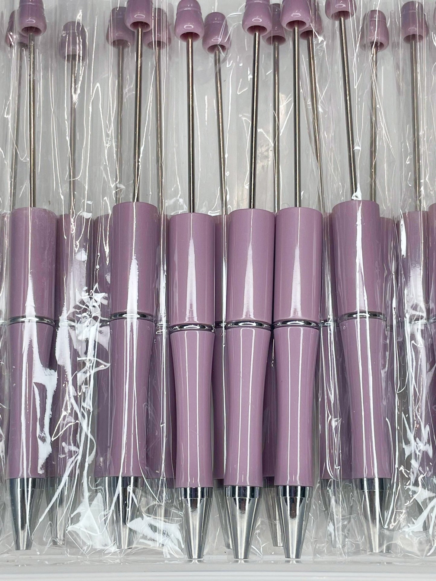 BEADABLE PLASTIC PEN SOLID MAUVE B13 (1ct)