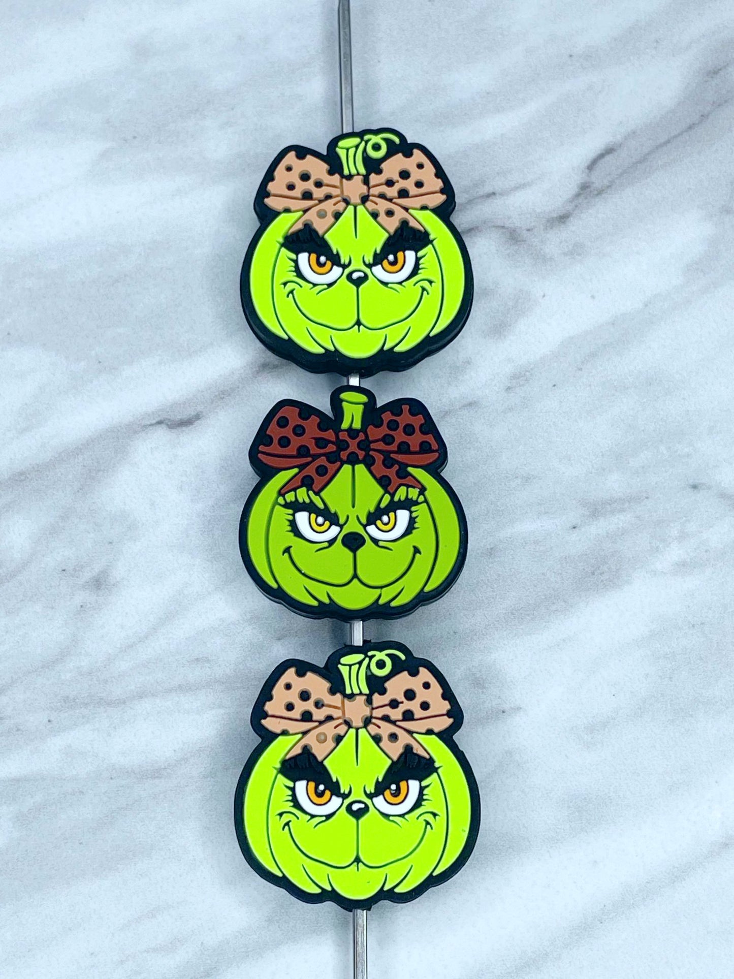 GREEN FACE PUMPKIN SILICONE FOCAL B8 (1ct)