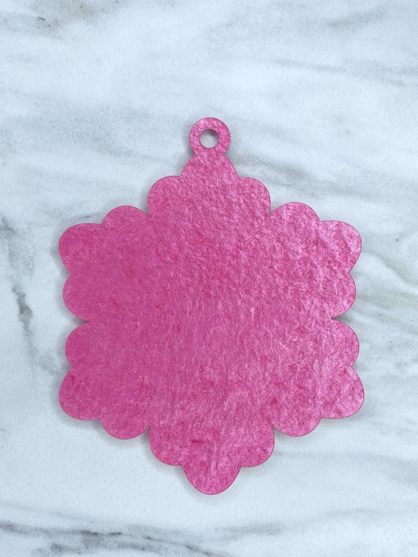 ACRYLIC SNOWFLAKE ORNAMENT BLANK - DARK PINK (1ct)