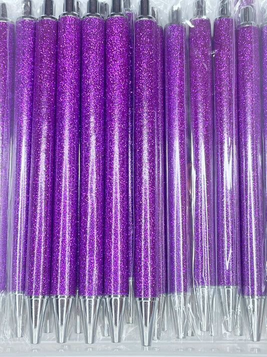 NON-BEADABLE METAL GLITTER PEN #8 PURPLE (1ct)