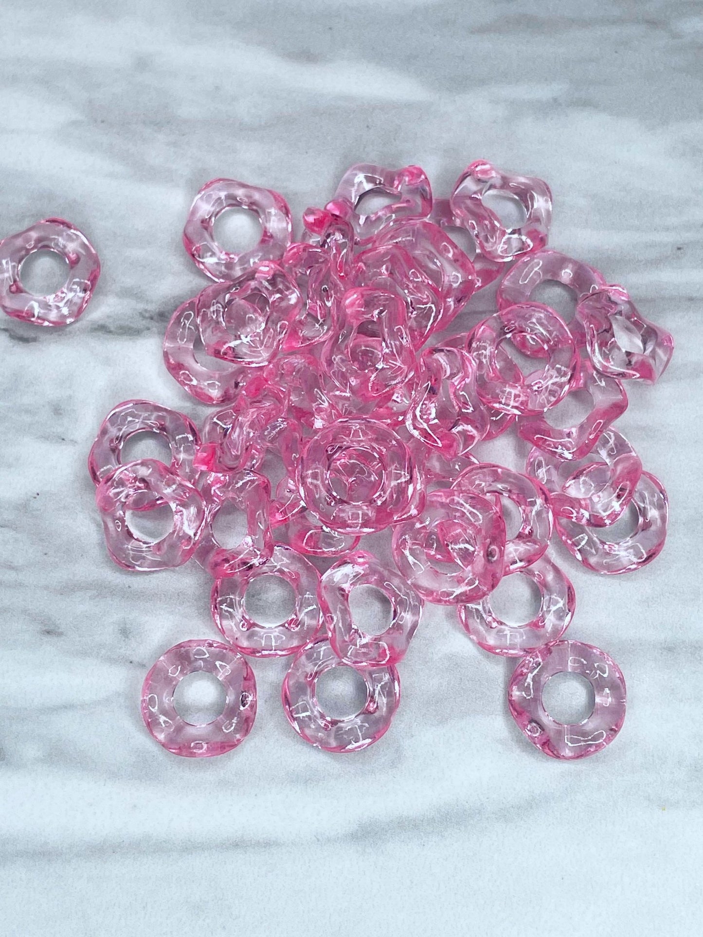 16MM WAVE ACRYLIC SPACERS - PACK OF 10