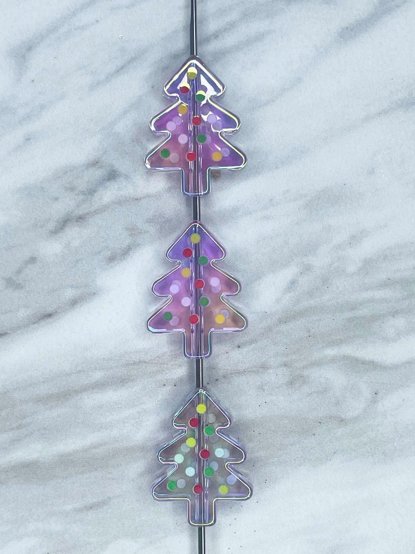 ACRYLIC CHRISTMAS TREE TRANSPARENT LAVENDER A1 (1ct)