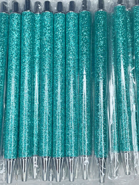 NON-BEADABLE METAL GLITTER PEN #13 TEAL (1ct)