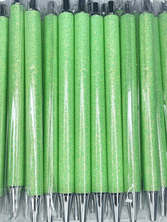 NON-BEADABLE METAL GLITTER PEN #19 LIGHT GREEN (1ct)