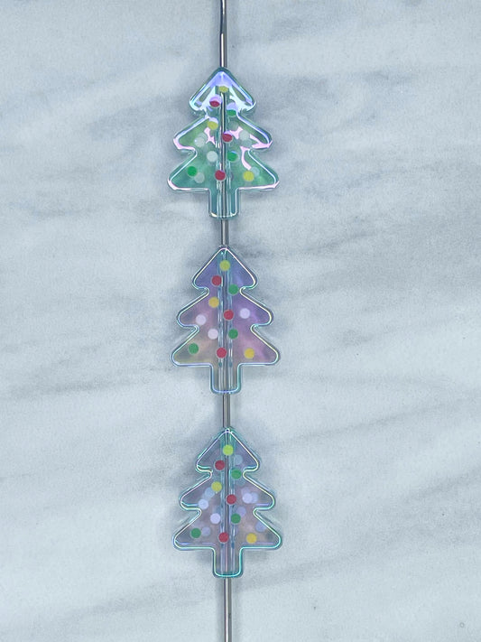 ACRYLIC CHRISTMAS TREE TRANSPARENT LIGHT BLUE A4 (1ct)