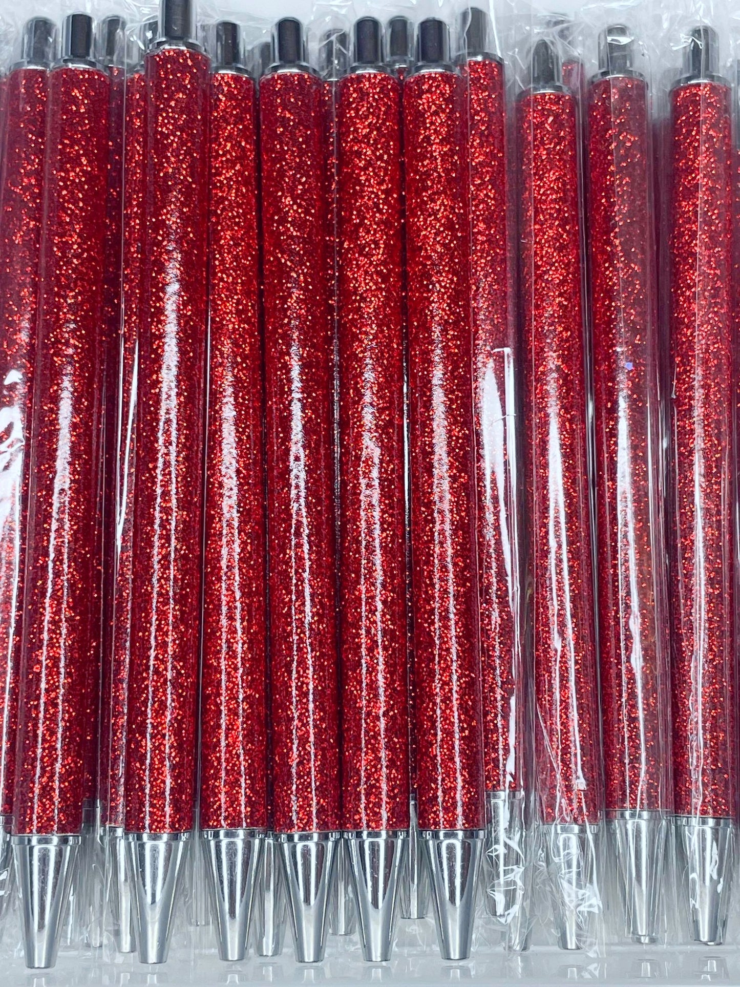 NON-BEADABLE METAL GLITTER PEN #15 RED (1ct)