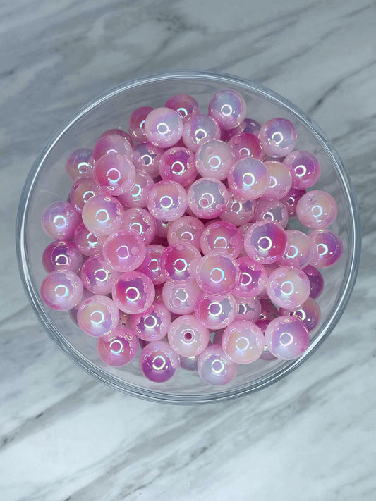 16MM DEEP PINK OMBRE ACRYLIC (1ct)