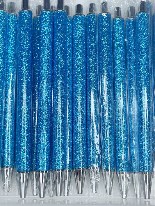 NON-BEADABLE METAL GLITTER PEN #21 DEEP AQUA (1ct)