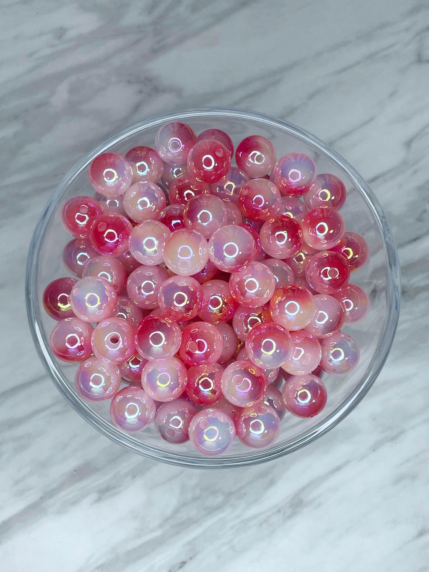 16MM RED OMBRE ACRYLIC (1ct)