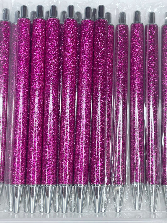 NON-BEADABLE METAL GLITTER PEN #4 BERRY (1ct)