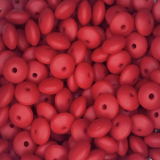 WHOLESALE PACK - 12MM LENTIL #123 CHRISTMAS RED (25ct)