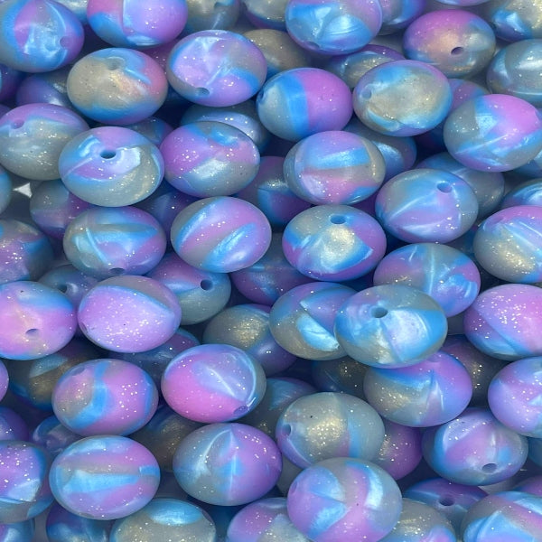 S3 BLUE PURPLE SWIRL 15MM GLITTER