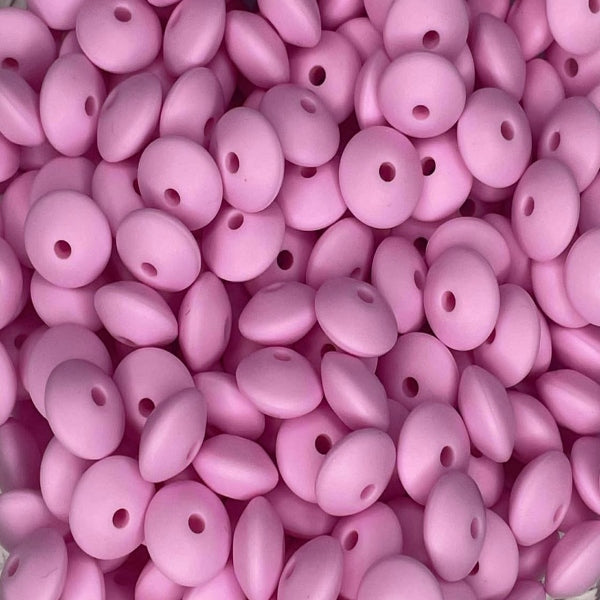 WHOLESALE PACK - 12MM LENTIL #213 CANDY PINK (25ct)