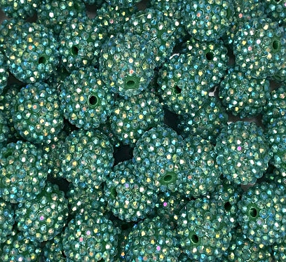 #47 JUNGLE GREEN RHINESTONE ACRYLIC