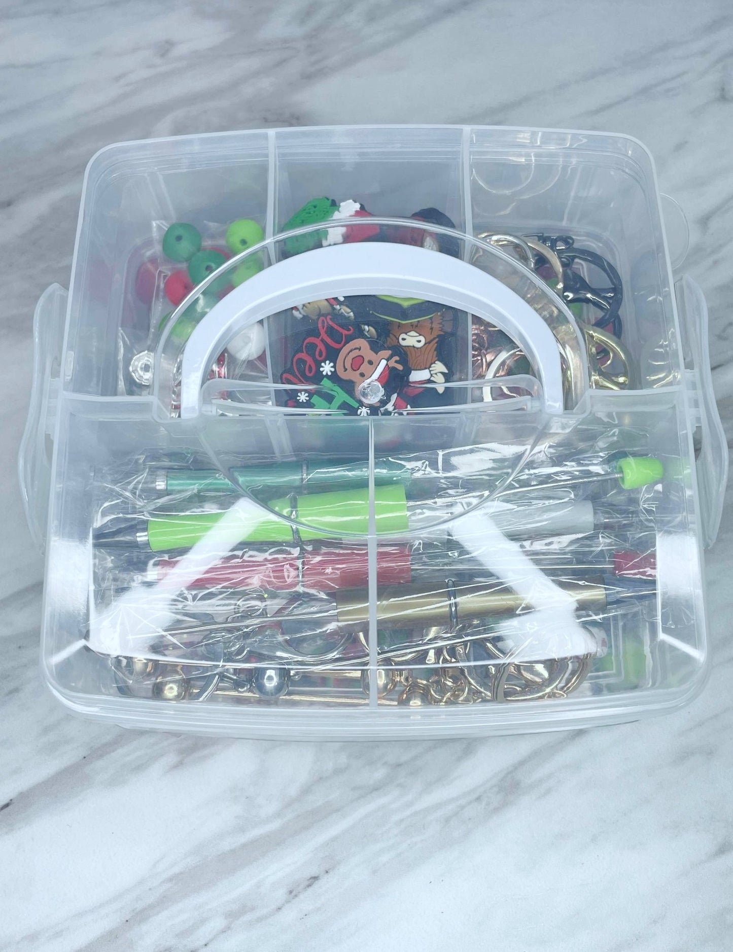 DIY CHRISTMAS STARTER KIT 189PC + DOUBLE STACKING STORAGE CADDY