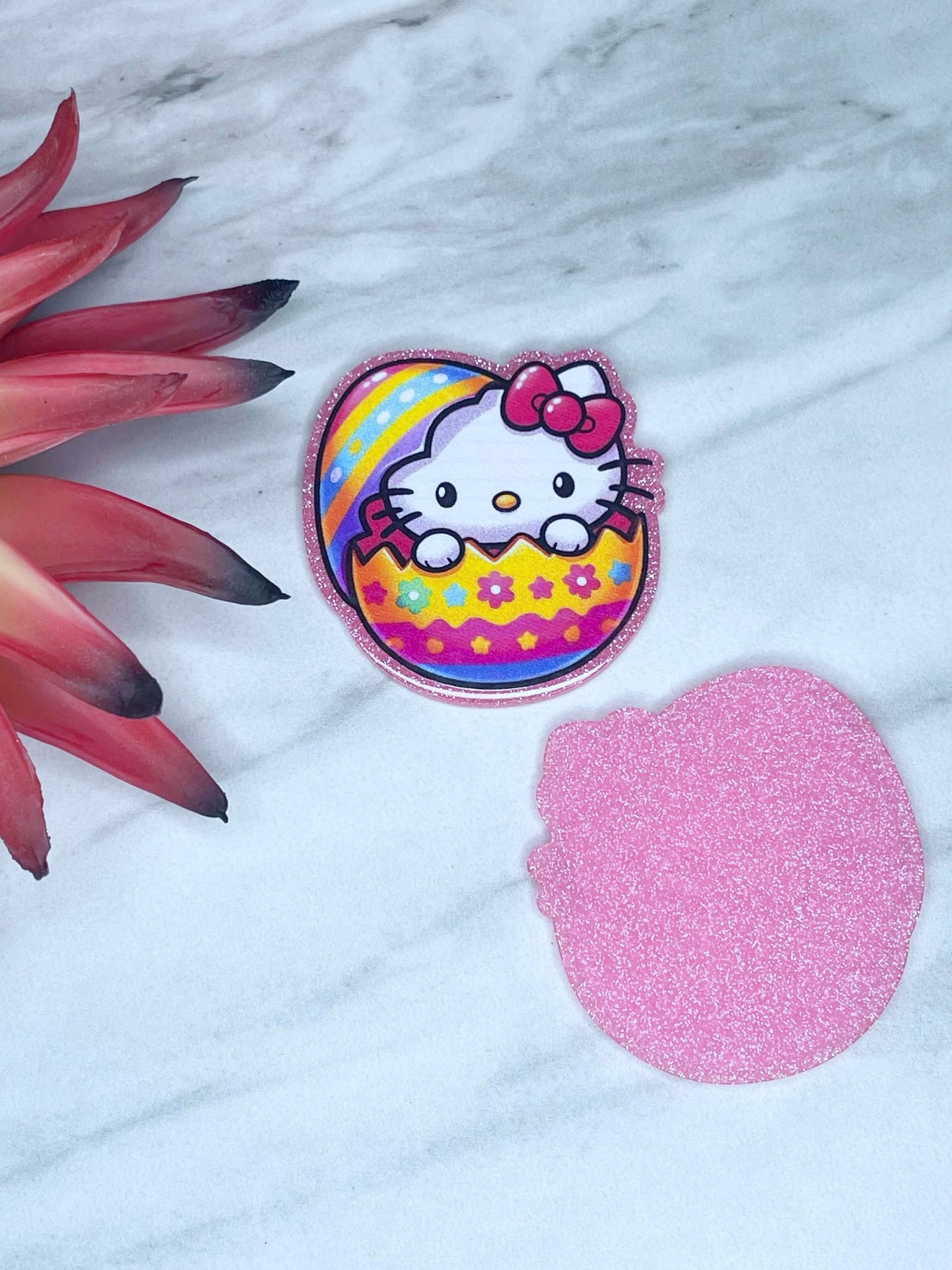 FLATBACK ACRYLIC KITTY EASTER EGG F336 (1ct)