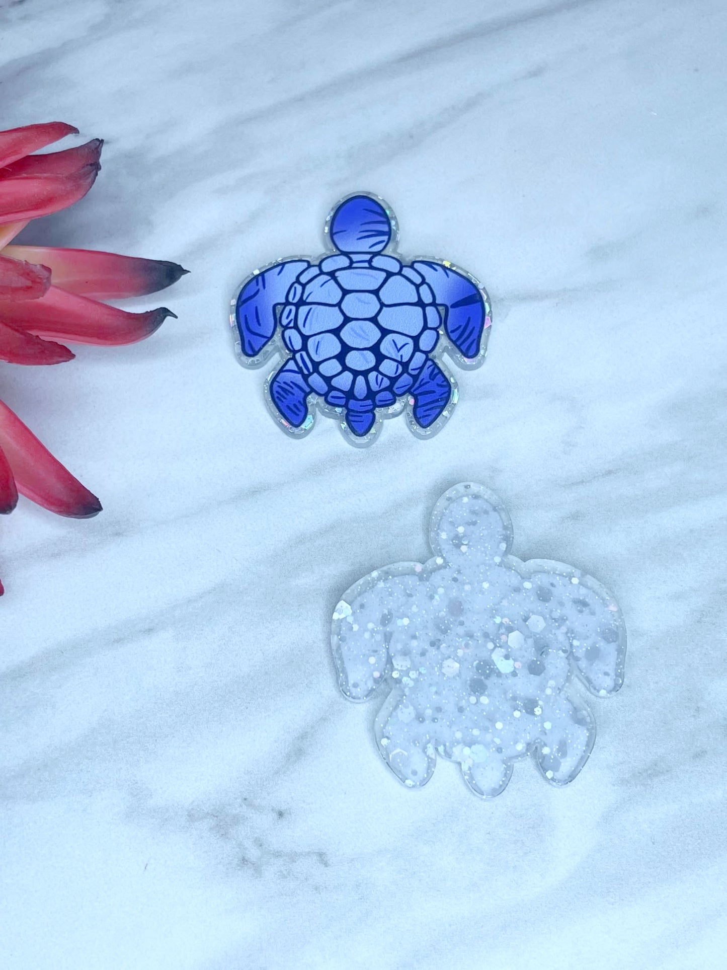 FLATBACK ACRYLIC BLUE TURTLE F378 (1ct)