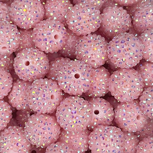 #48 20MM RHINESTONE ACRYLIC BUBBLEGUM PINK (1ct)