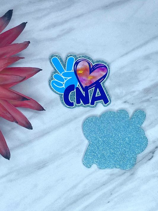 FLATBACK ACRYLIC PEACE LOVE CNA F214 (1ct)